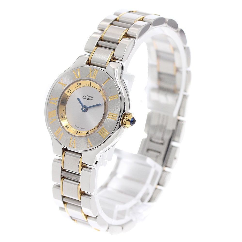 カルティエ CARTIER W10073R6 マスト21 クォーツ レディース 良品 保証書付き_952679 カルティエ CARTIER W10073R6 マスト21 クォーツ レディース 良品