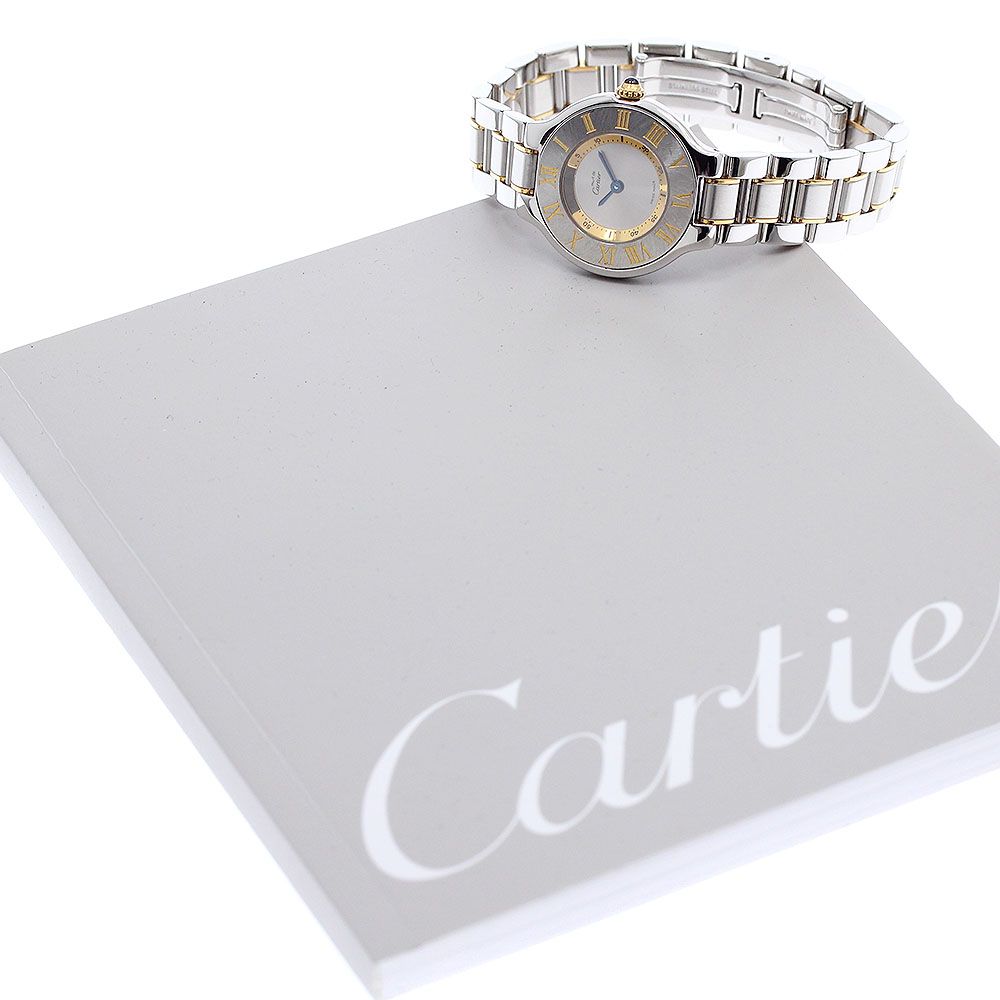 カルティエ CARTIER W10073R6 マスト21 クォーツ レディース 良品 保証書付き_952679 カルティエ CARTIER W10073R6 マスト21 クォーツ レディース 良品