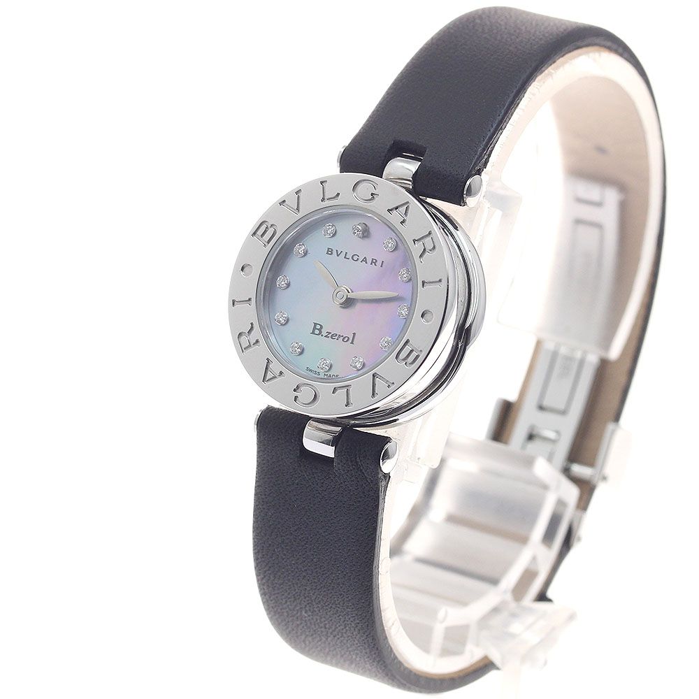 ブルガリ BVLGARI BZ22S B-zero1 12P ブルーシェル文字盤 クォーツ レディース 良品 _909538 BVLGARI（ブルガリ） BVLGARI BZ22S B-zero1 12Pダイヤ クォーツ