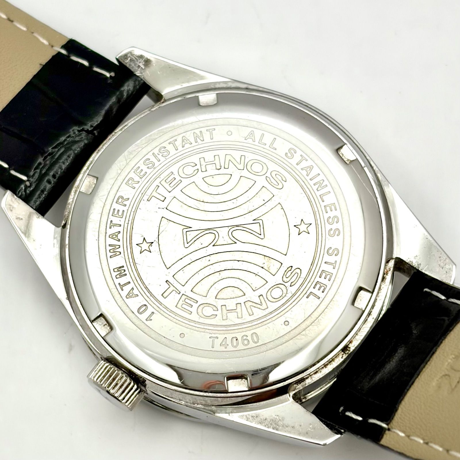 新品電池】TECHNOS テクノス プレミアムエディション 8Pダイヤ メンズ 