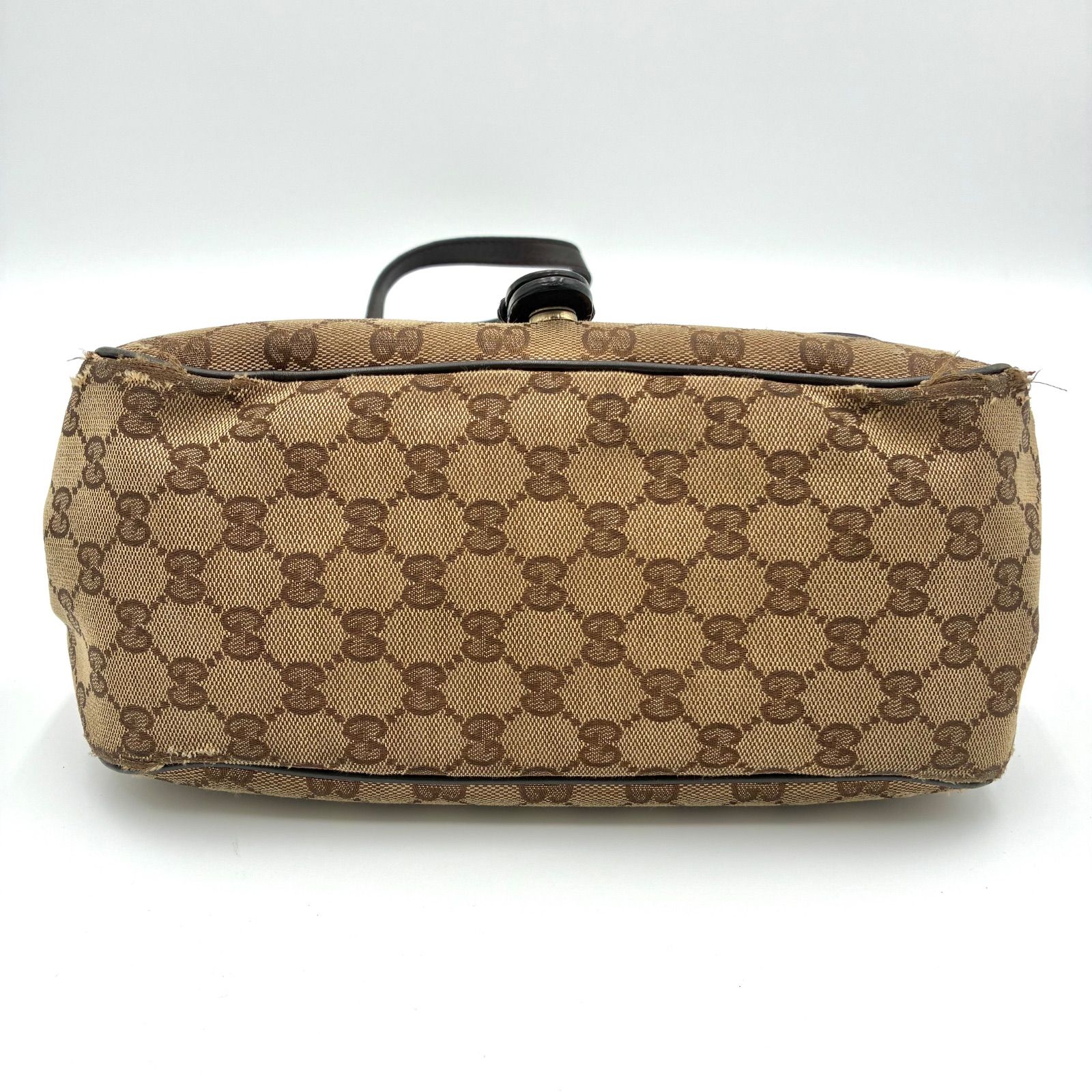 GUCCI グッチ GGキャンバス レザー ショルダーバッグ クロスボディ