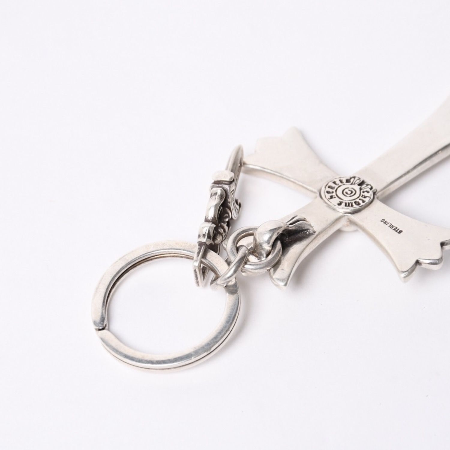 CHROME HEARTS クロムハーツ Large Cross Key Ring ラージクロス 