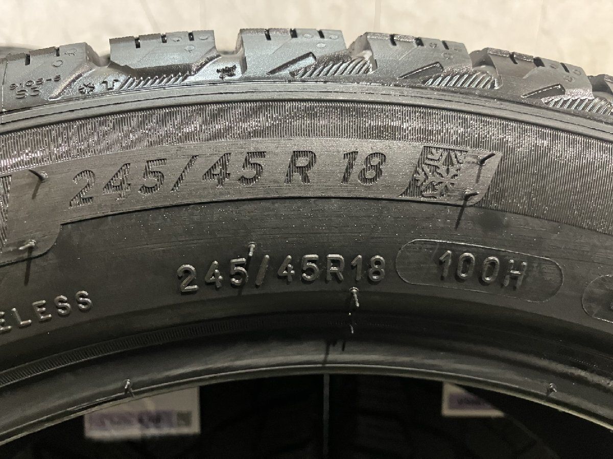 【新品】2025年製 MICHEIN X-ICE SNOW 245/45R18 100H 18インチ スタッドレス 4本 ベンツ/Eクラス/Vクラス BMW/5シリーズ等　(MTH043)
