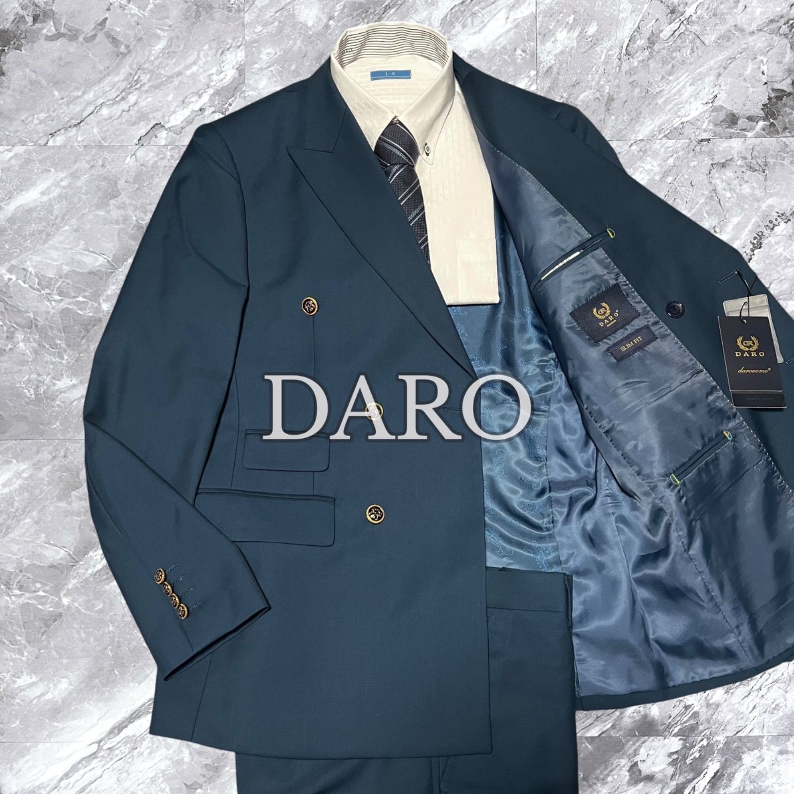 未使用タグ付き DARO UOMO ダロ セットアップ スーツ 上下セット 
