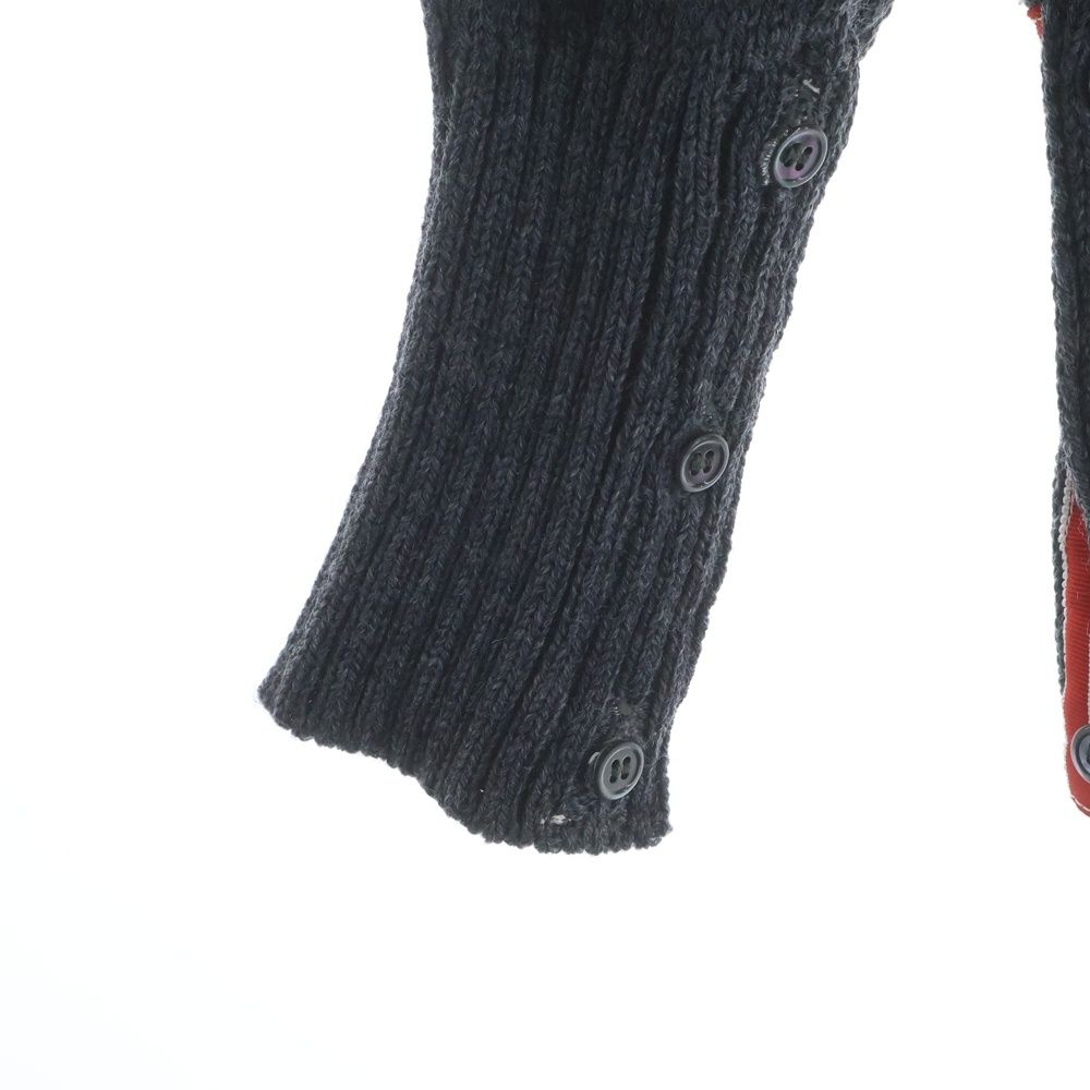 THOM BROWNE トムブラウン アンカーモチーフ ジップ カーディガン グレー MKA041AKP087 MKA041AKP087 THOM BROWNE (トムブラウン) アンカーモチーフ ジップ カーディガン