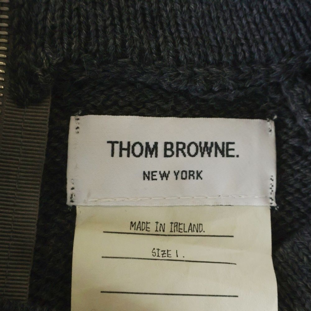 THOM BROWNE (トムブラウン) アンカーモチーフ ジップ カーディガン