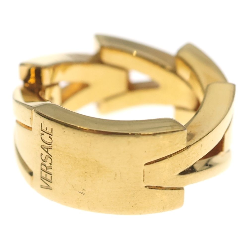 VERSACE (ヴェルサーチ) V2025 Chain Ring 1018977 Vロゴ チェーン