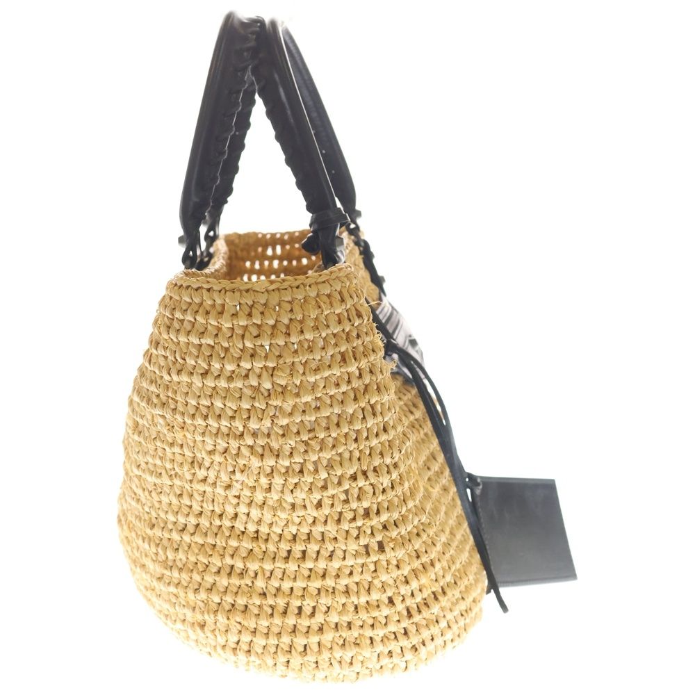BALENCIAGA (バレンシアガ) パニエS バケット ラフィア レザー かご