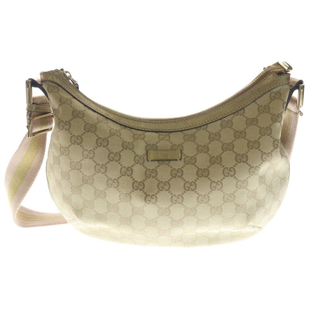 GUCCI グッチ GGキャンバス ショルダーバッグ ベージュ 181092 GUCCI (グッチ) GGキャンバス ショルダーバッグ ベージュ 181092