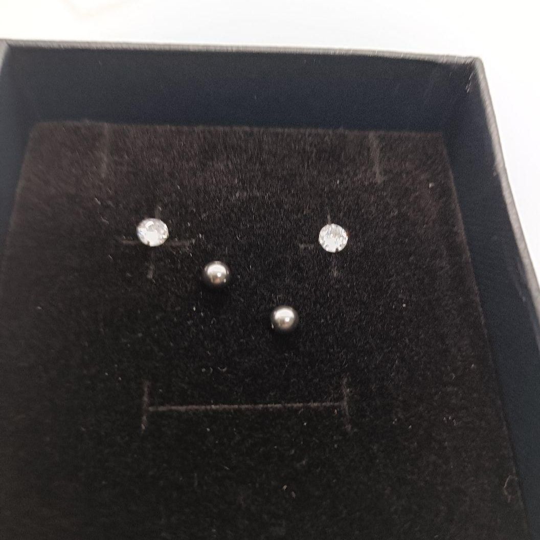 新品✨　モアサナイト　ピアス　一粒　スタッド　両耳用　3mm 4mm シルバー thumbnail 7