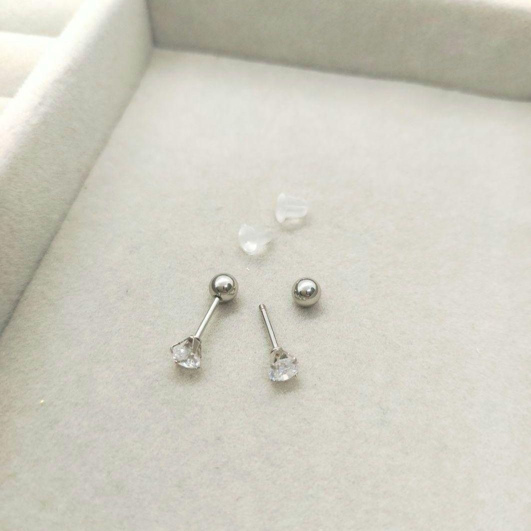 新品✨　モアサナイト　ピアス　一粒　スタッド　両耳用　3mm 4mm シルバー thumbnail 9