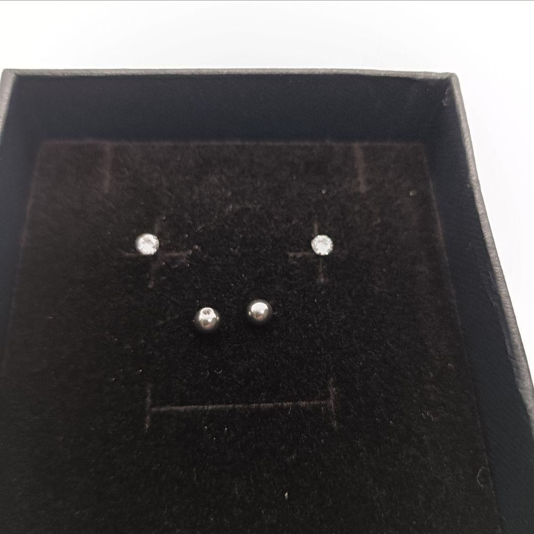 新品✨　モアサナイト　ピアス　一粒　スタッド　両耳用　3mm 4mm シルバー thumbnail 3