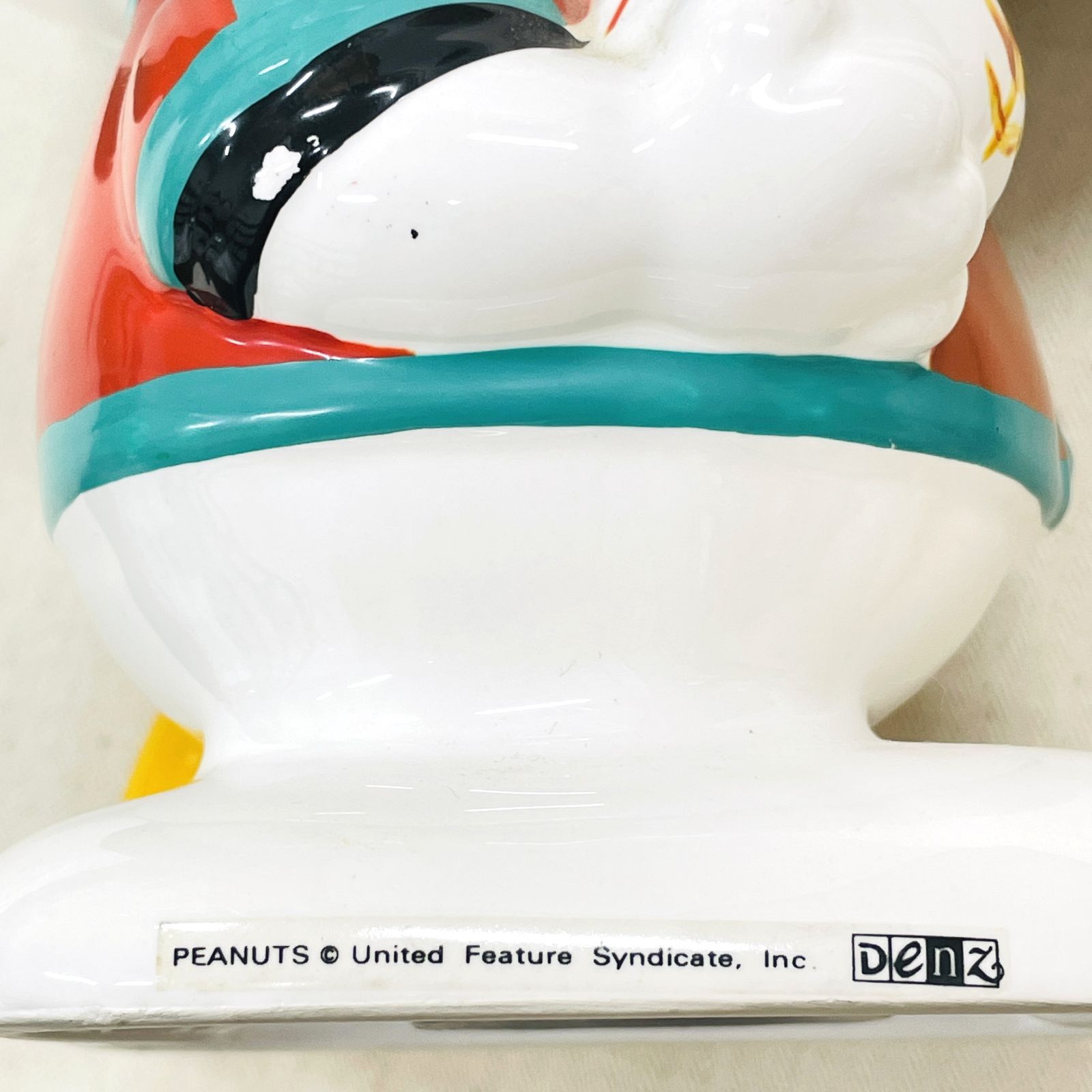 スヌーピー snoopy peanuts 陶器 置物 写真立て？ スヌーピー 正月飾り 