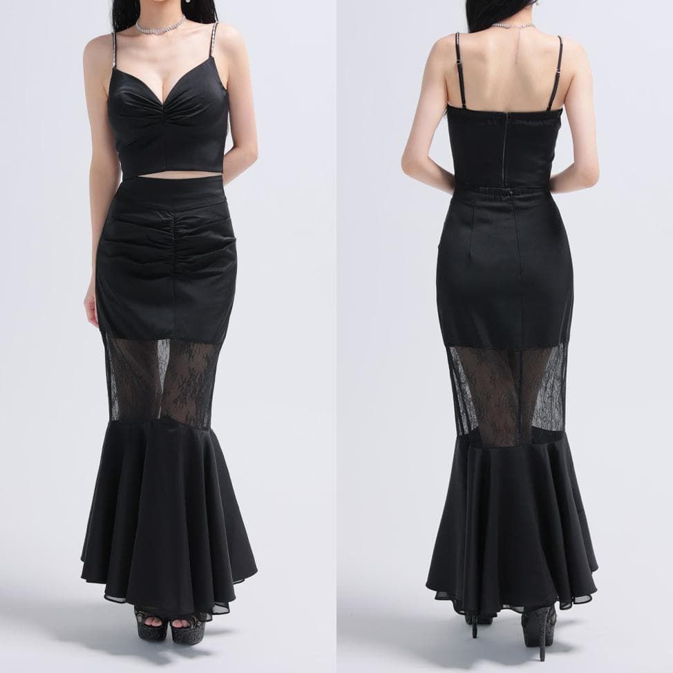 ROBE de FLEURS Glossy / ローブドフルールグロッシー】サテンレース 