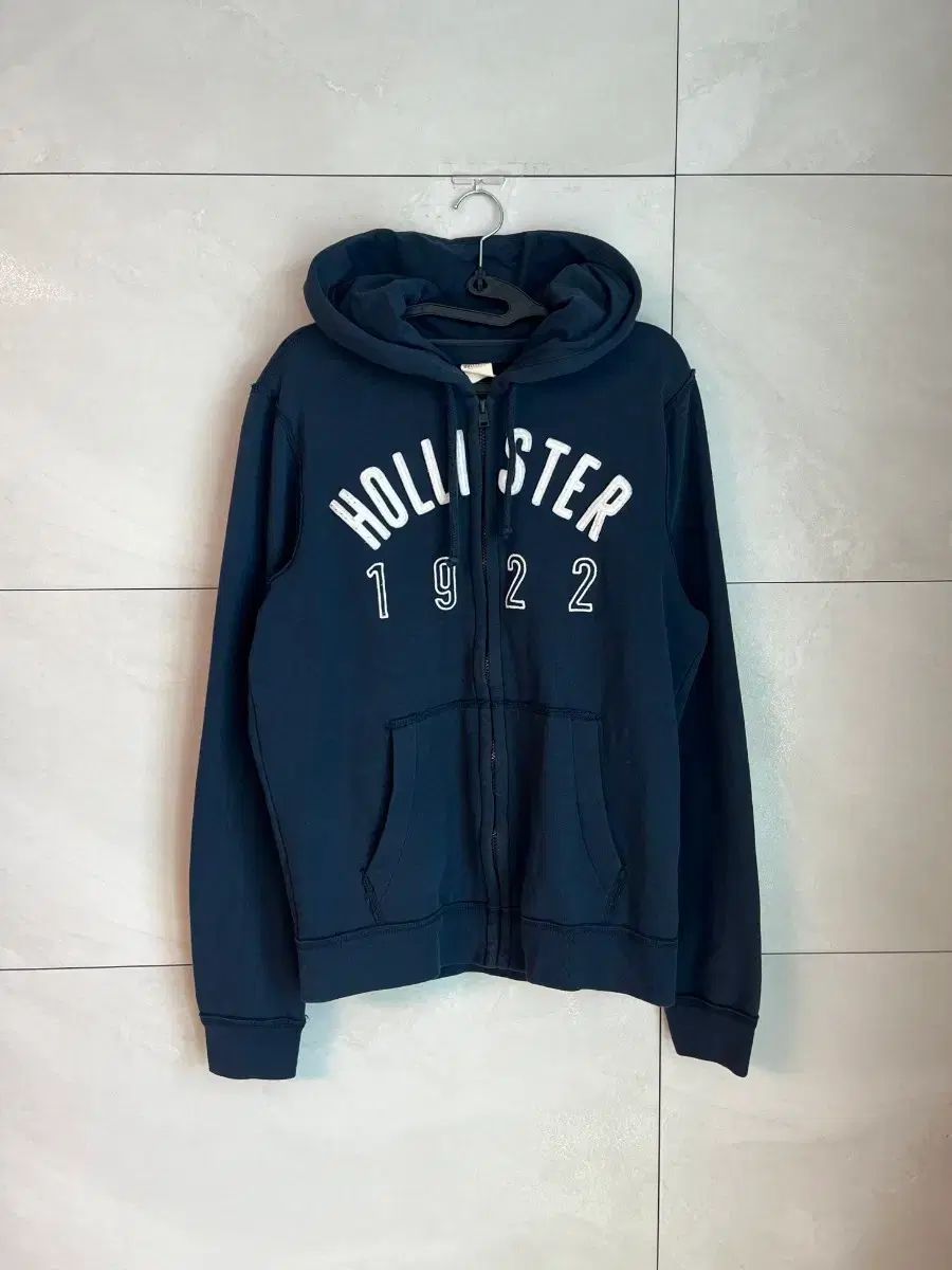 ネイビー Hollister M ジップアップパーカー ホリスター フード付き 