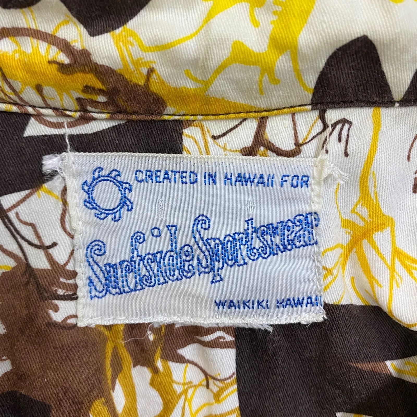 60s Surfside Sportswear アロハシャツ ハワイ 総柄 半袖 開襟