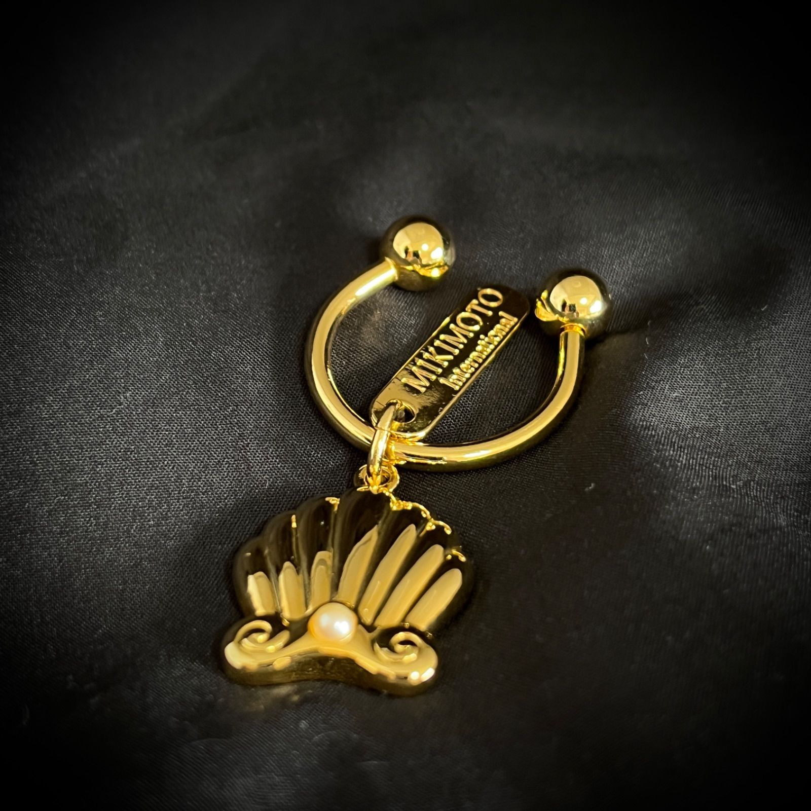 MIKIMOTO ミキモト キーリング キーホルダー パール 真珠 シェル 貝