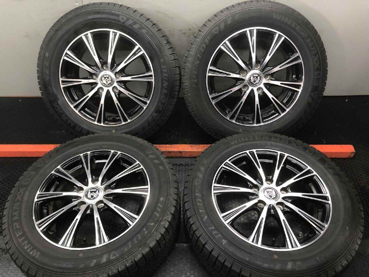 【DUNLOP WM02 215/65R16】スタッドレス【Weds Rizley ライツレー 16インチ 6.5J5HPCD114.3+38】20年製 バリ溝 アルファード等　(VTF750)クレジットカード QRコード決済可能 WEDS（ウェッズ） ホイール RIZLEY DI 16インチ 6.0J インセット40 4穴