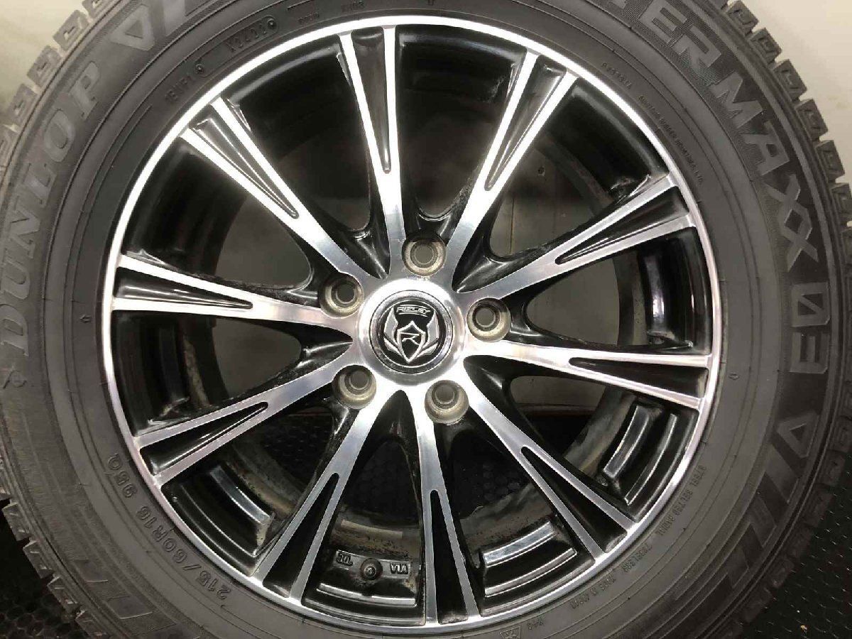 DUNLOP WM03 215/60R16】スタッドレス【Weds RiZLEY 16インチ 6.5