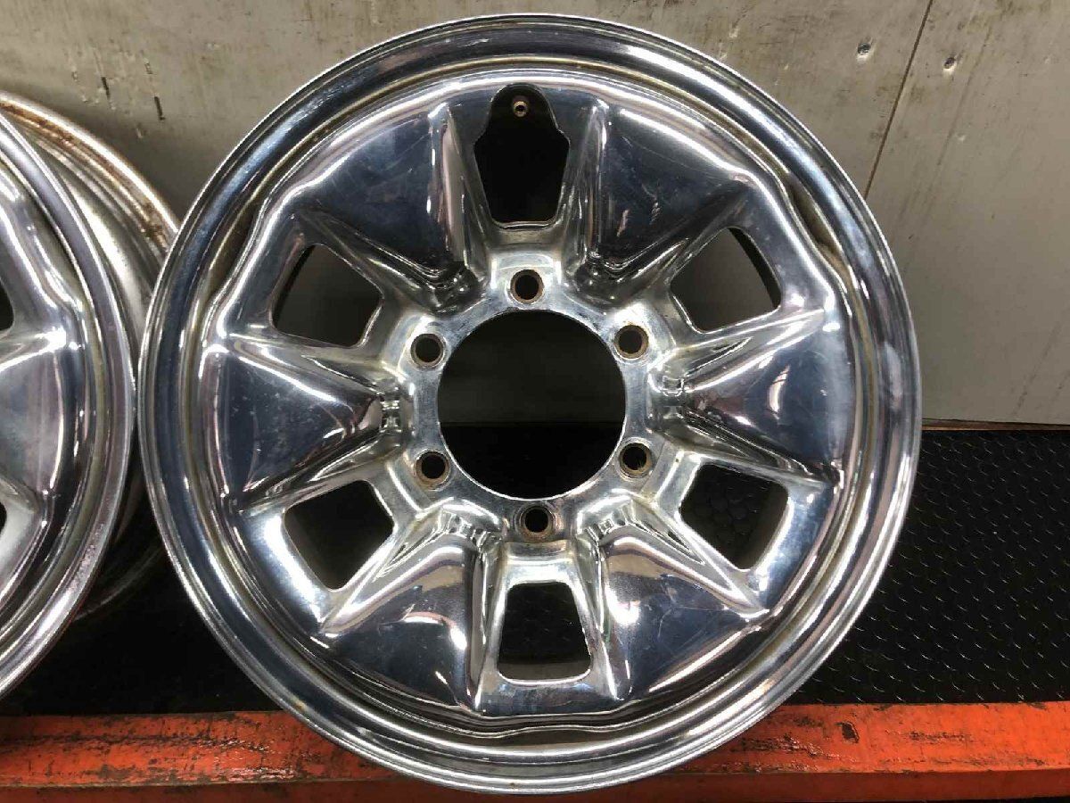 【希少】TOYOTA トヨタ 100系ハイエース 純正メッキホイール 15インチ 4本 6J6HPCD139.7約+30 200系ハイエースにも　(MHA481)クレジットカード QRコード決済可能 希少】TOYOTA トヨタ 100系ハイエース 純正メッキホイール 15インチ 4