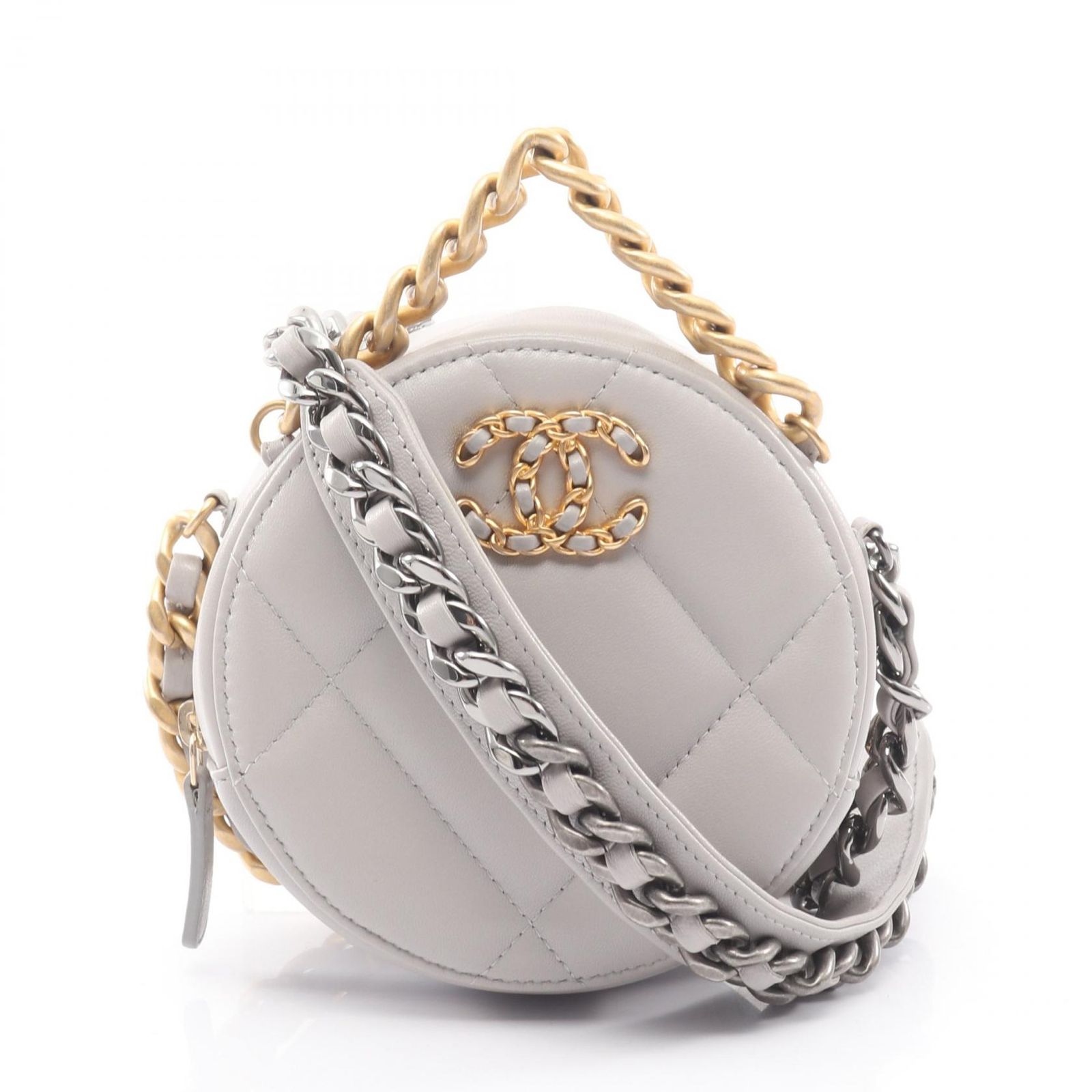 CHANEL シャネル CHANEL19 マトラッセ ラウンド コンビ金具 2WAY