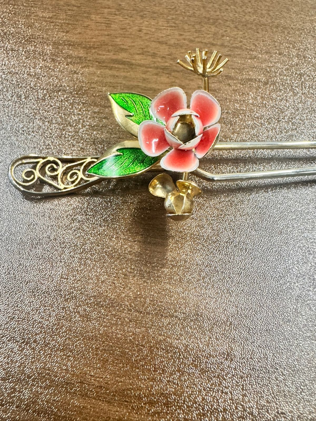 KZ-㉜ 昭和レトロ 平成レトロ アンティーク かんざし 簪 金色 花 小花