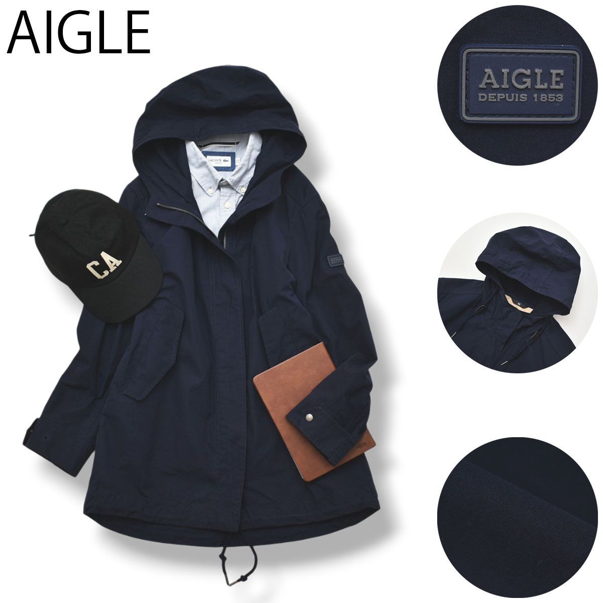 定番】 エーグル AIGLE フード付き マウンテンパーカー ジャケット 