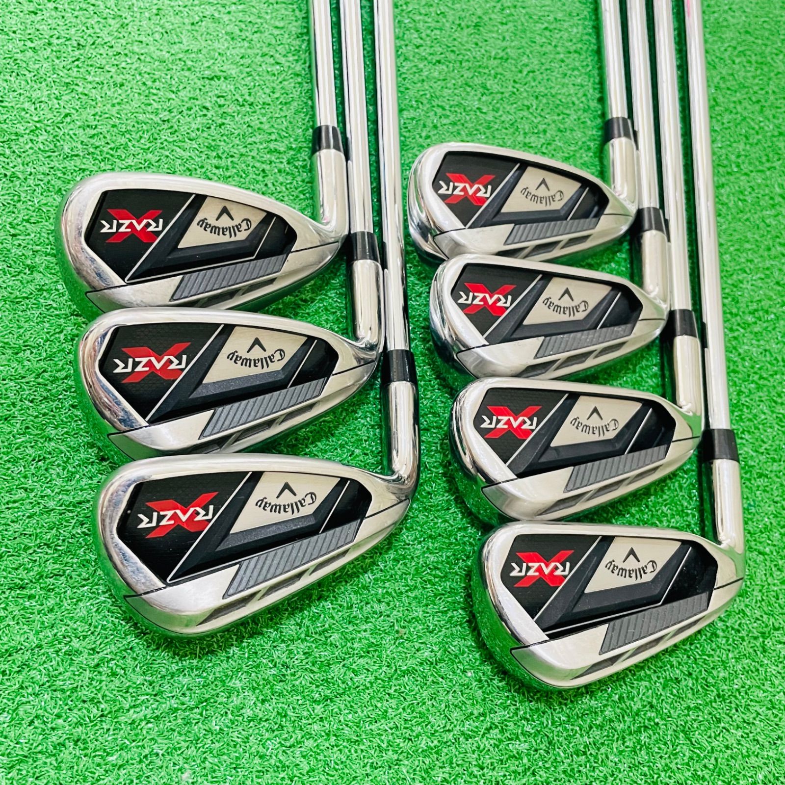 アイアンセット9本　Callaway フレックスR 9935 Callaway RAZR X キャロウェイ 左利き レフティ アイアン7本