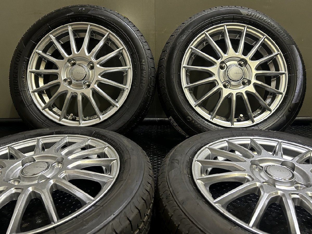 新品 バランス済【BS NEWNO 155/65R14 75H】夏タイヤ【GRASS 14インチ 