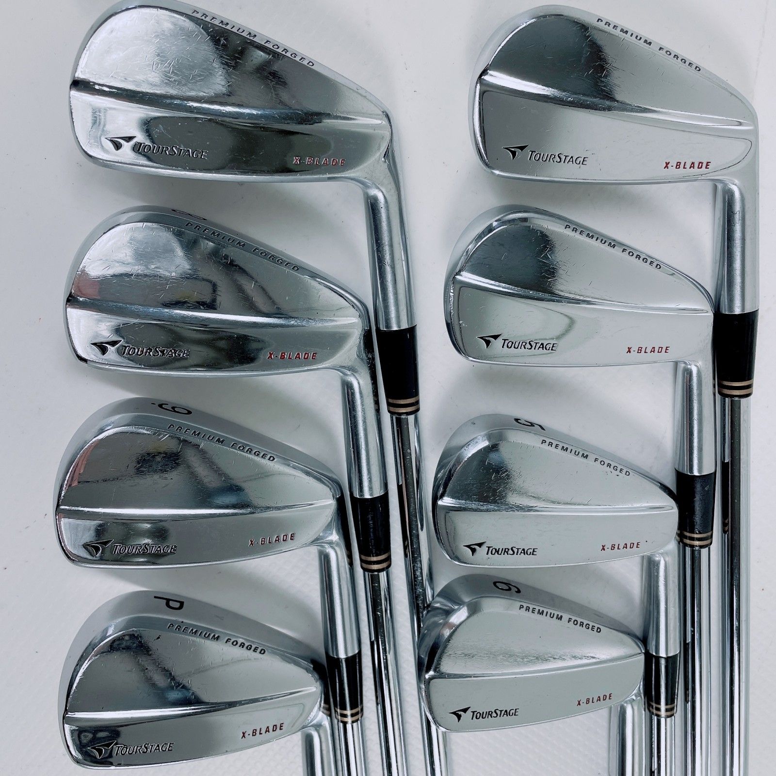 中古】ブリヂストン TOURSTAGE X-BLADE 3-9I/PW 8本アイアンセット
