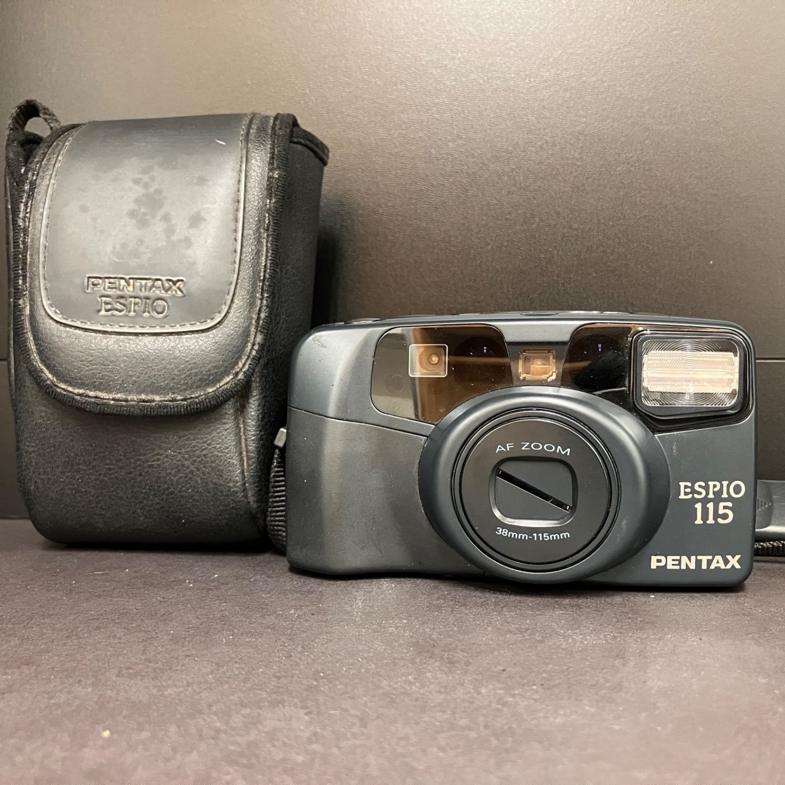 【完動品 美品】PENTAX ESPIO 115G 動作確認済 純正ケース付き レトロジャンク】PENTAX ESPIO 115 フィルムカメラ 本体・専用ケース付