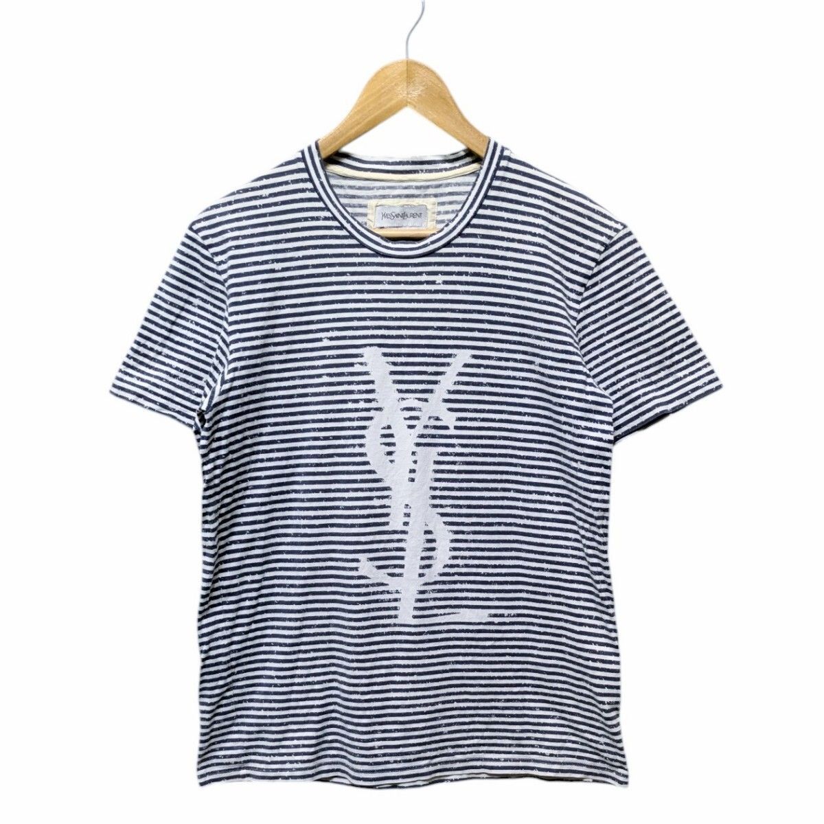 YVES SAINT LAURENT イブサンローラン クルーネックTシャツ YSLロゴ
