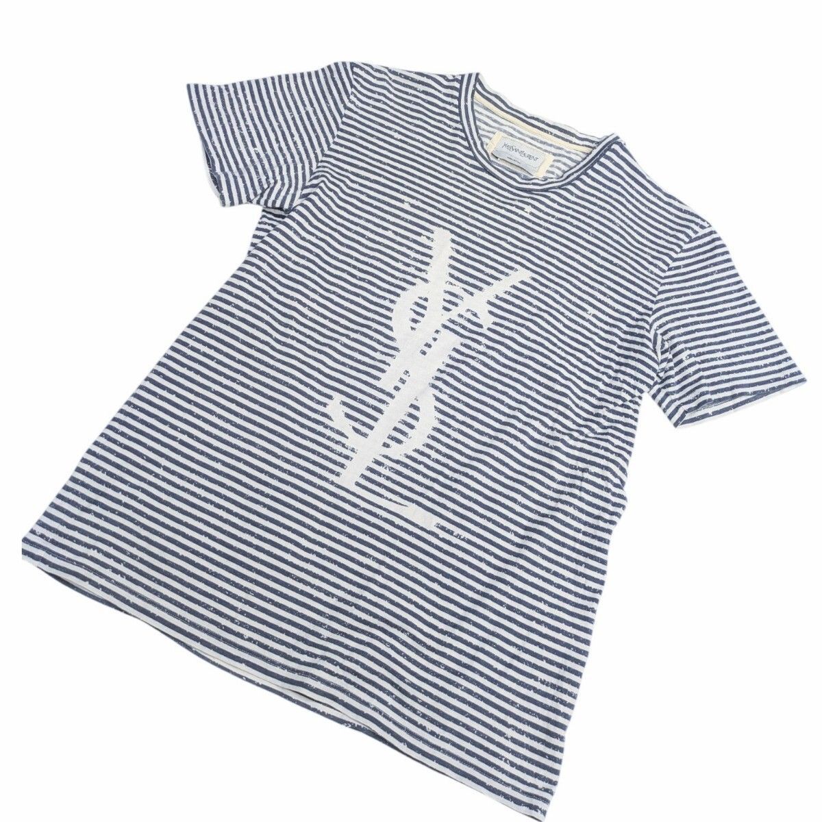 YVES SAINT LAURENT イブサンローラン クルーネックTシャツ YSLロゴ 