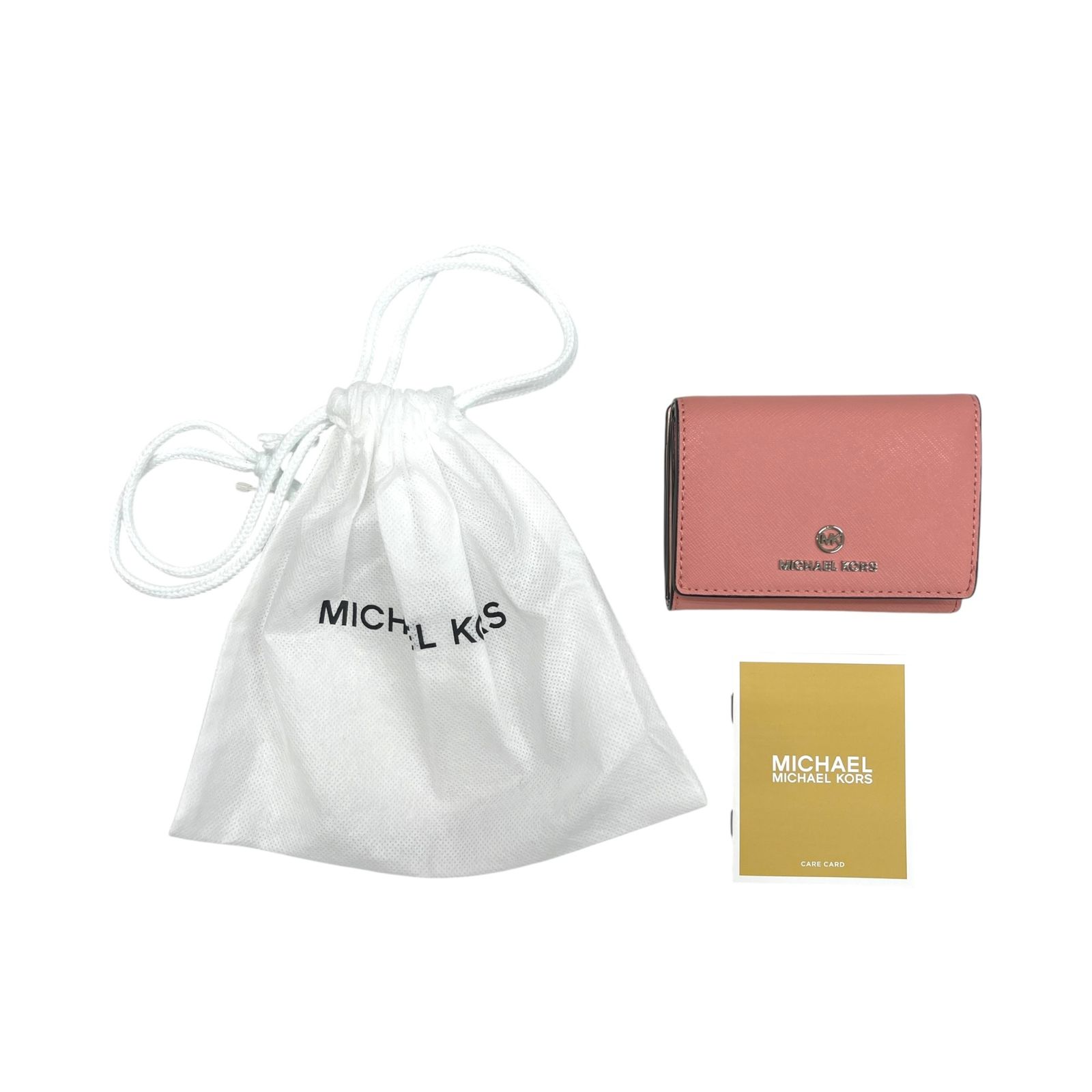 MICHAEL KORS マイケルコース 折り畳み 財布 ピンク レディース財布 袋付き【中古品】U103932RK MICHAEL KORS マイケルコース 折り畳み 財布 ピンク レディース財布 袋