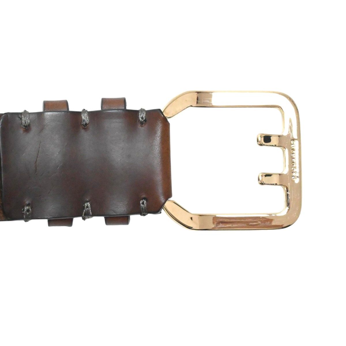 DSQUARED2 ディースクエアード レザー メンズベルト 90 ブラウン/ゴールド M2603-k079 DSQUARED2 ディースクエアード レザー メンズベルト 90 ブラウン