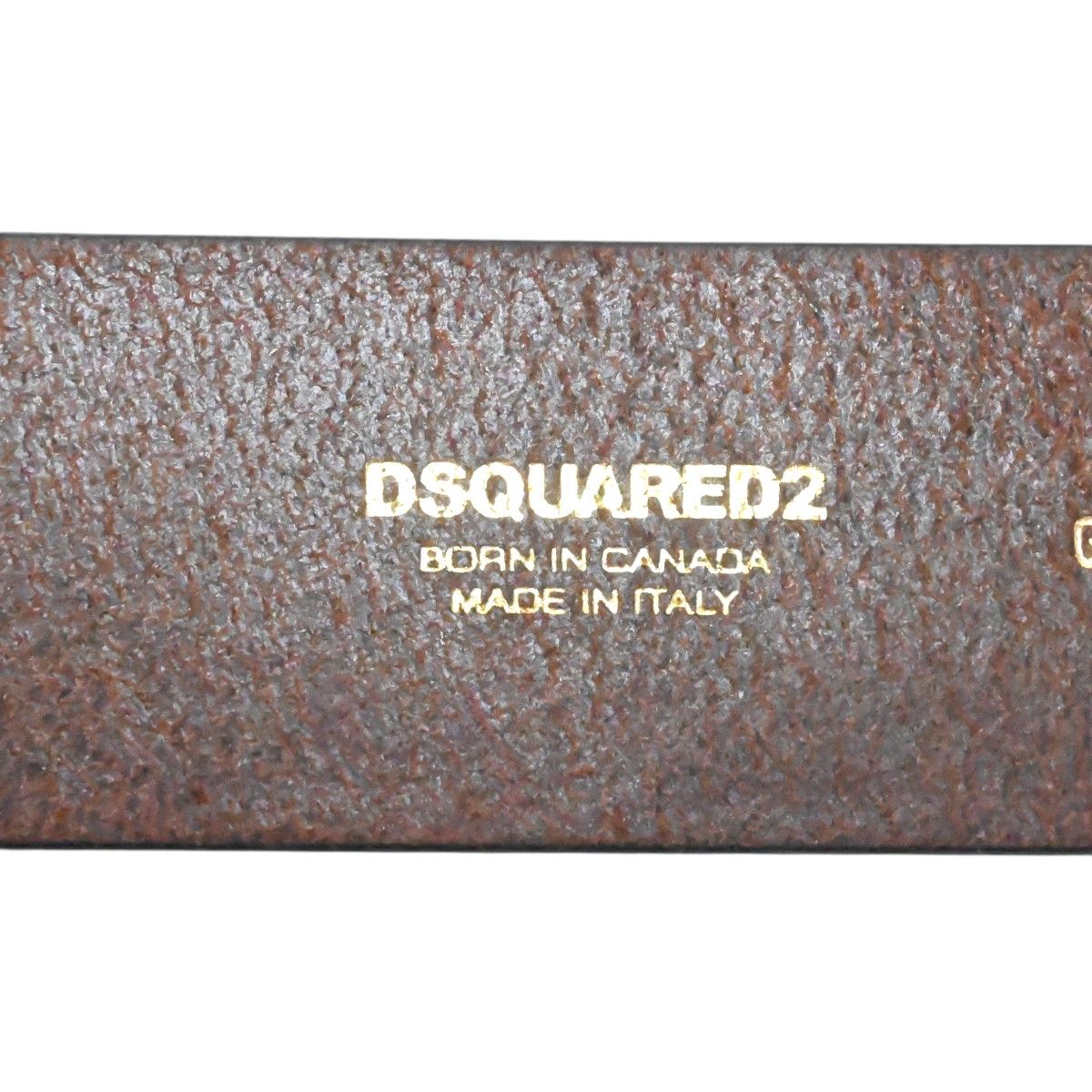 DSQUARED2 ディースクエアード レザー メンズベルト 90 ブラウン/ゴールド M2603-k079 DSQUARED2 ディースクエアード レザー メンズベルト 90 ブラウン