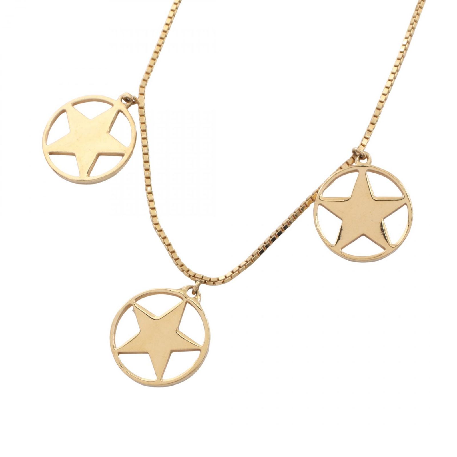 ディオール Dior ネックレス サークル スター ロゴ GP（ゴールドメッキ 