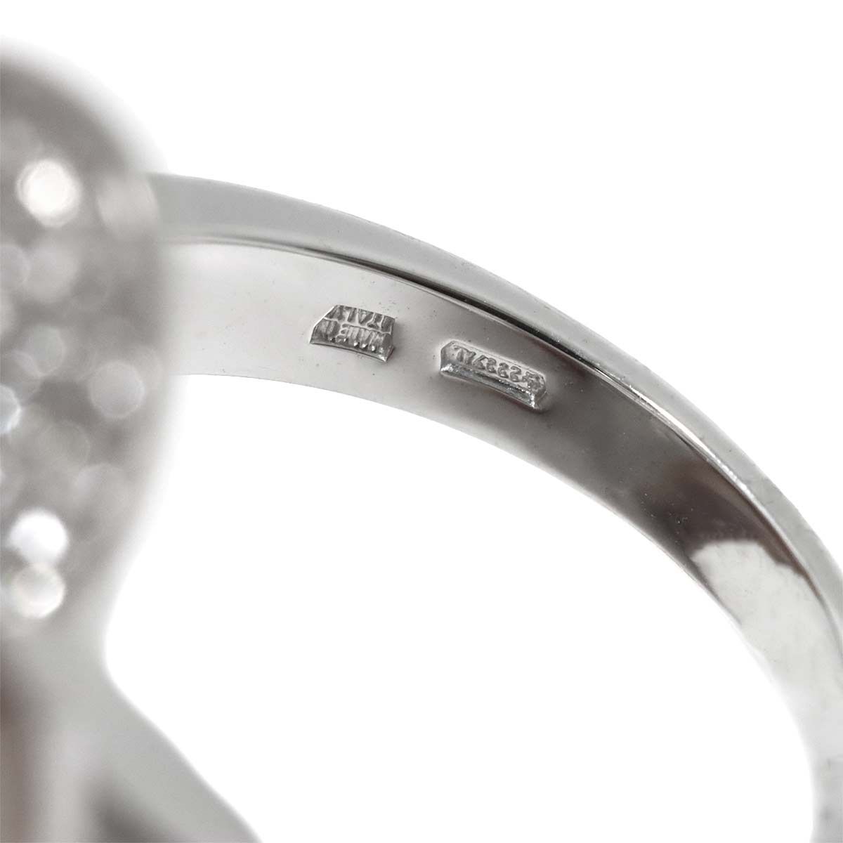 ブルガリ BVLGARI チクラディ 10.5号 リング ダイヤ K18 WG ホワイト 