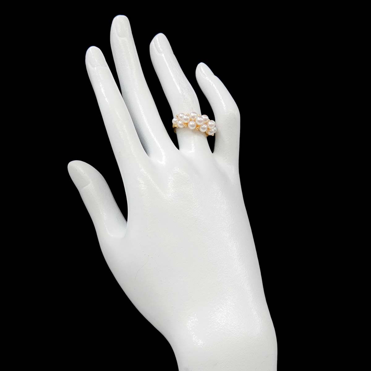 ミキモト MIKIMOTO 12号 リング ベビーパール 4.0-3.4mm K18 YG