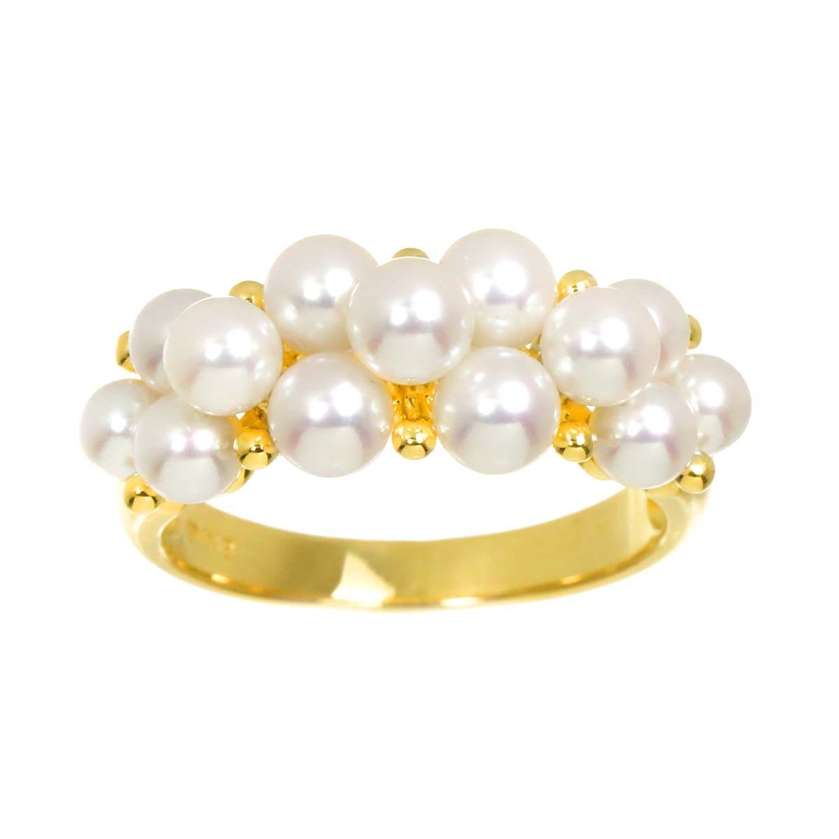 ミキモト MIKIMOTO 12号 リング ベビーパール 4.0-3.4mm K18 YG