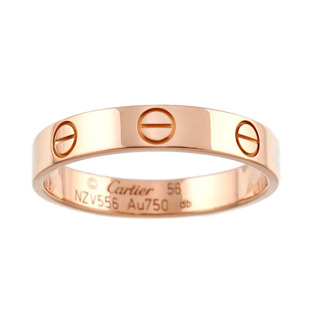 カルティエ Cartier ミニラブ #56 リング K18 PG ピンクゴールド 750