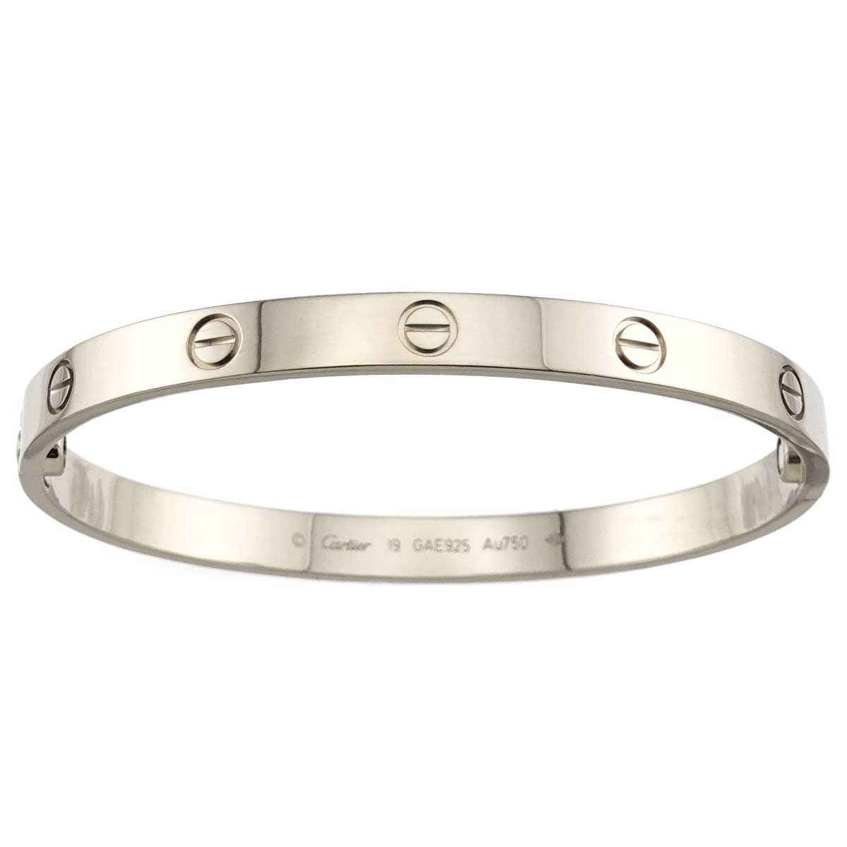 カルティエ Cartier ラブ ブレス #19 K18 WG ホワイトゴールド 750