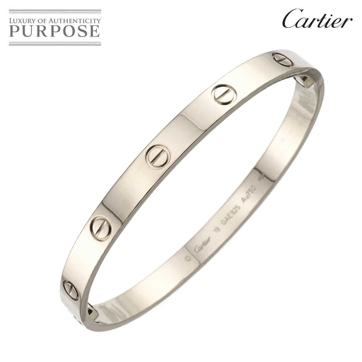 カルティエ Cartier ラブ ブレス #19 K18 WG ホワイトゴールド 750