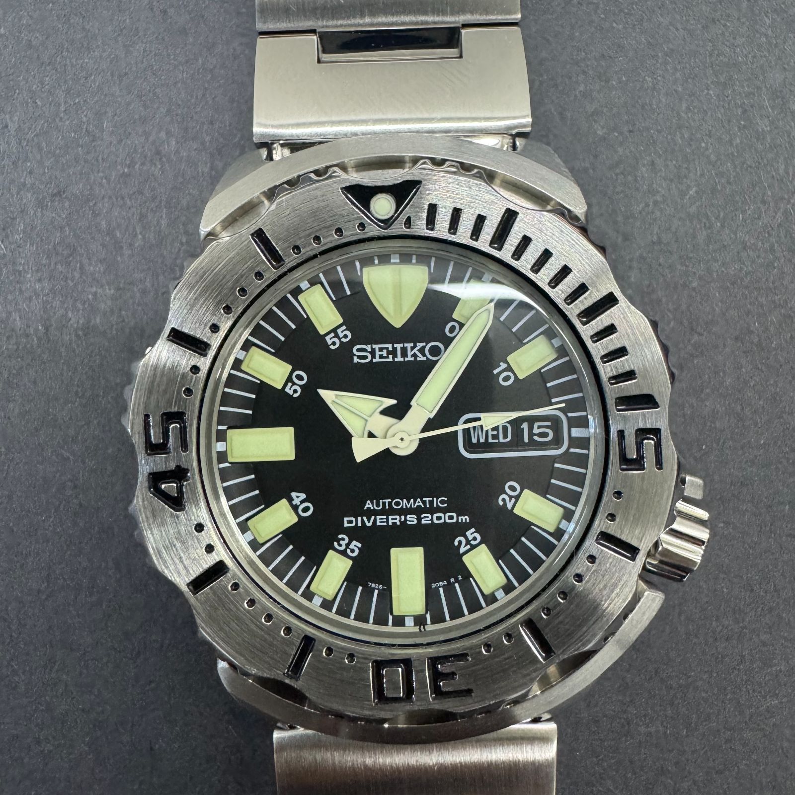 北方雷蔵さま専用】【中古品】【イニシャル入り】SEIKO ブラック 