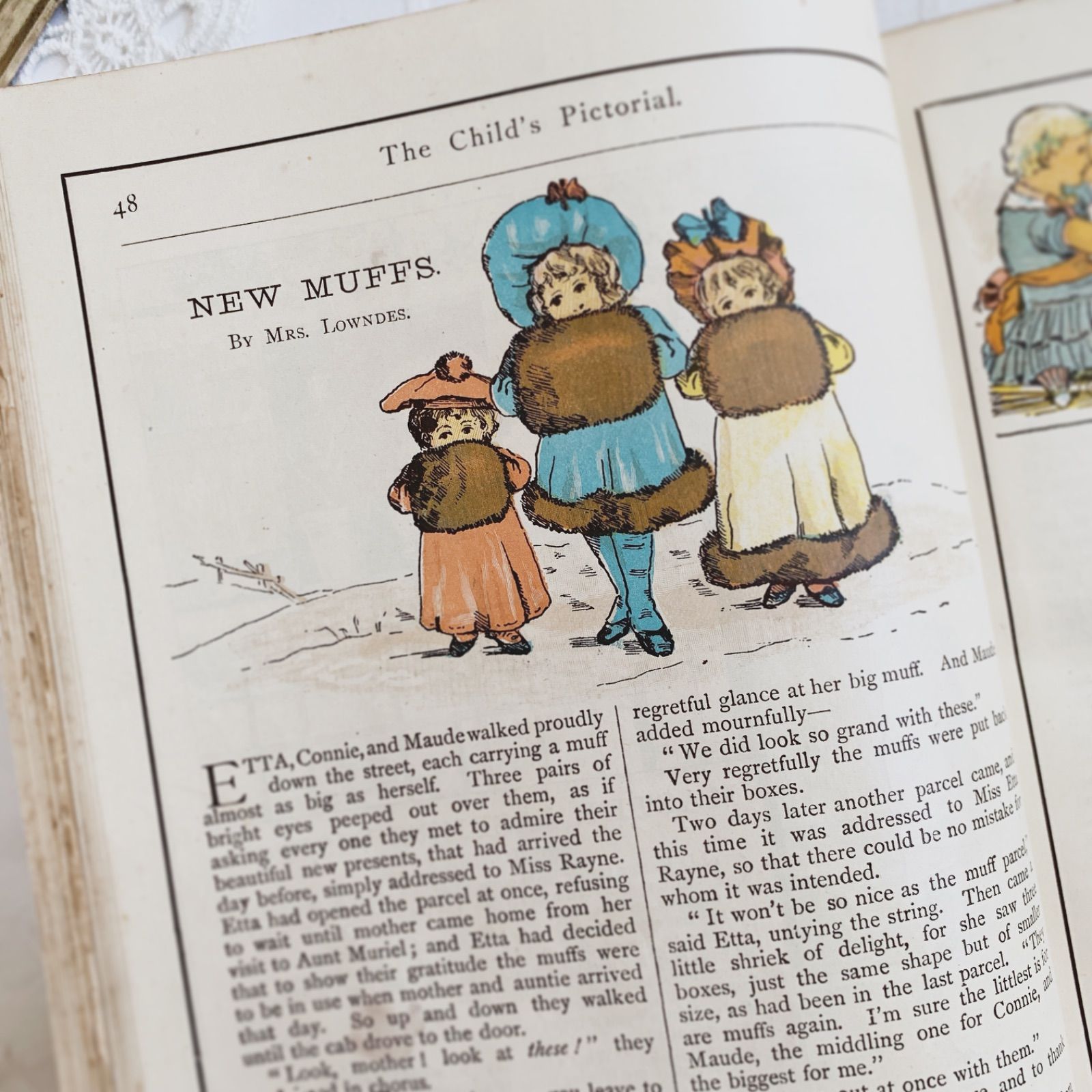 chapeau 超稀少1890アンティーク絵本 ヴィクトリアン 児童書 1890年1月-12月号 印刷の深みも素敵な英国アンティーク児童書