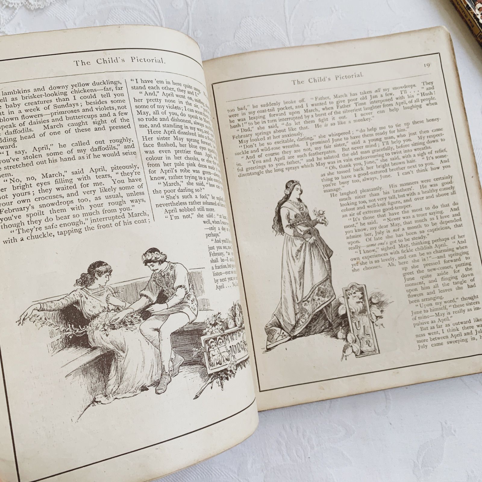 1890年1月-12月号 印刷の深みも素敵な英国アンティーク児童書