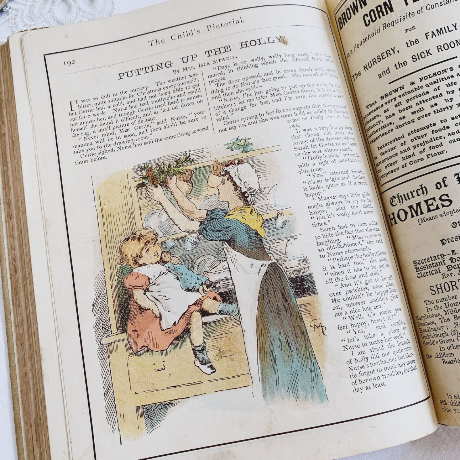 1890年1月-12月号 印刷の深みも素敵な英国アンティーク児童書