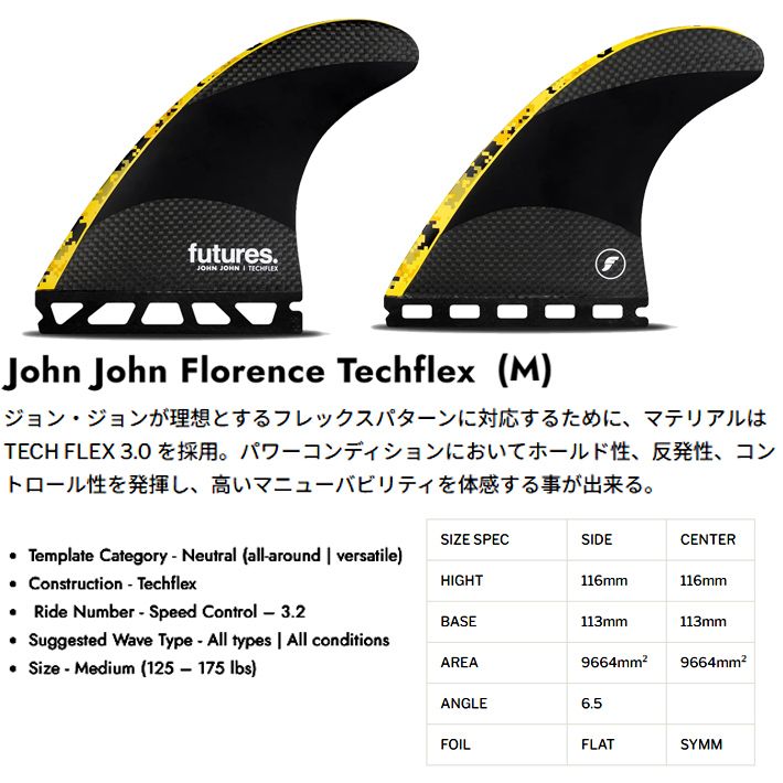 サーフィン フィン FUTURES FIN フューチャーフィン John John