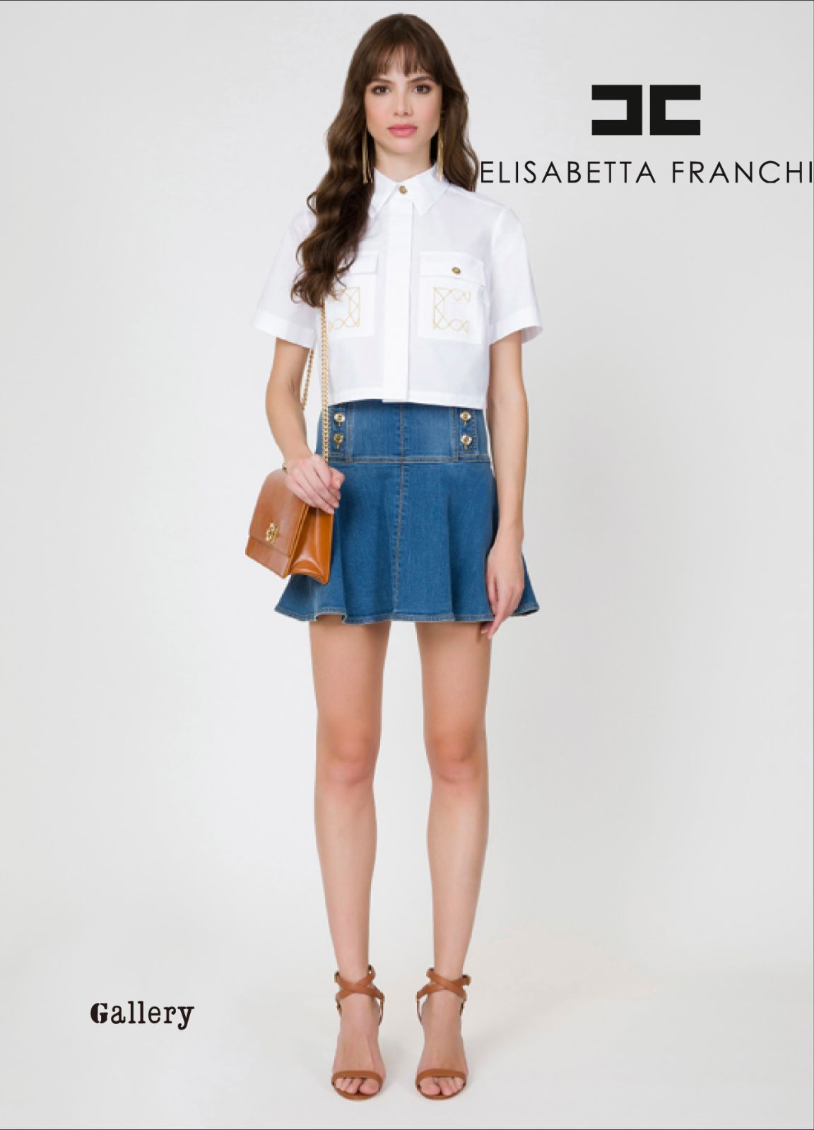 【未使用・新品】【公式正規取扱い】ELISABETTA FRANCHI(エリザベッタフランキ)women's デニムミニスカート　デニムスカート　ミニスカート　ミニスカ
