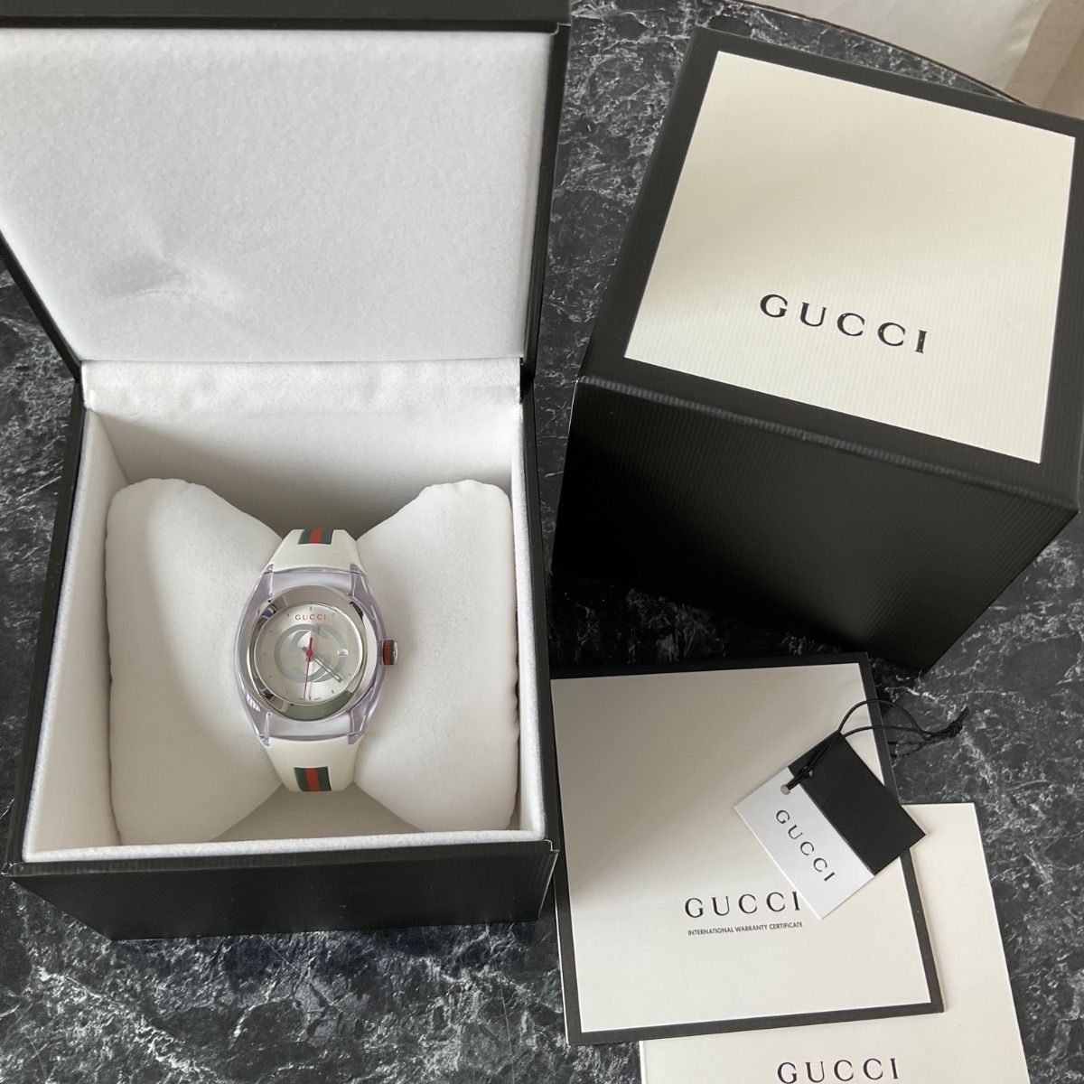 【GUCCI】グッチ シンク 腕時計 シェリーライン クォーツ SS×ラバー シルバー文字盤 137.7/kt10763ar GUCCI SYNC（グッチ シンク）特集|グッチ(GUCCI)|海外ブランド腕時計